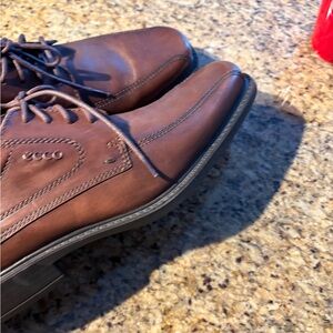 Ecco Men's Rich Brown Leather Oxfords